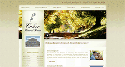 Desktop Screenshot of cokerfuneral.com